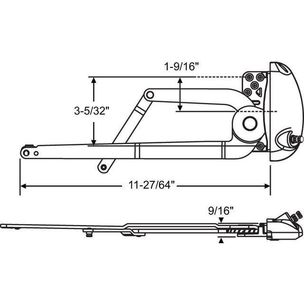 Strybuc Dual Arm Casement Operator 36-518W-XD